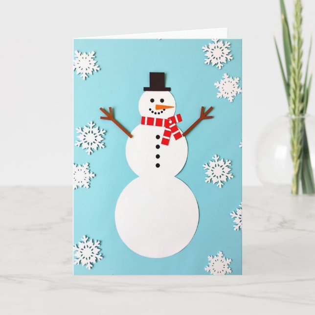 Carte Winter Snowman Greeting Card (Devant)