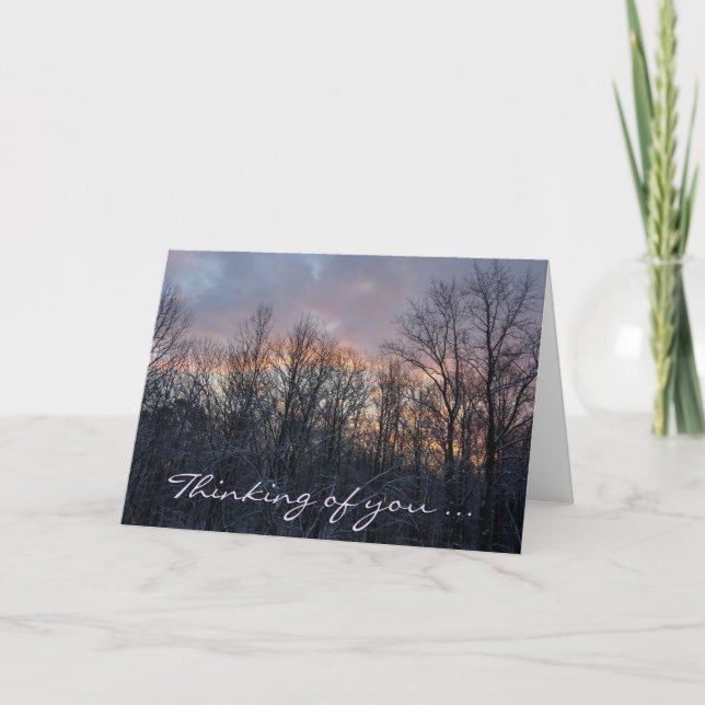 Carte Winter Sunrise Penser à vous (Devant)