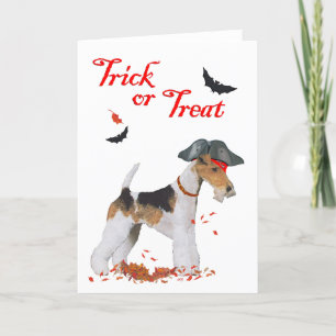 Carte Wire Fox Terrier Halloween