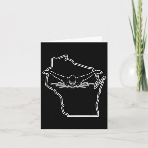 Carte Wisconsin State Pride The Swim T Shirt Funny Swimm