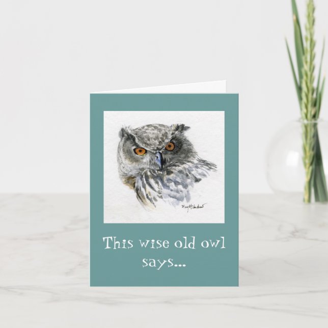 Carte "Wise Old Owl" (Devant)
