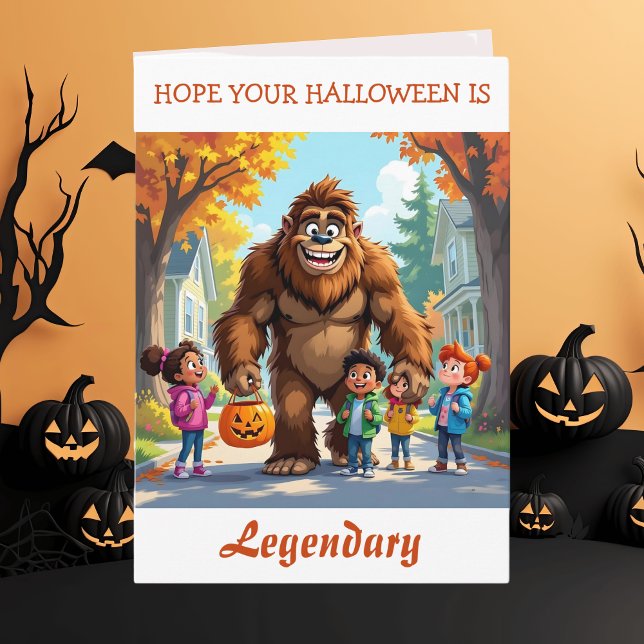 Carte Wishing you a Legendary Halloween! | Bigfoot (Créateur téléchargé)