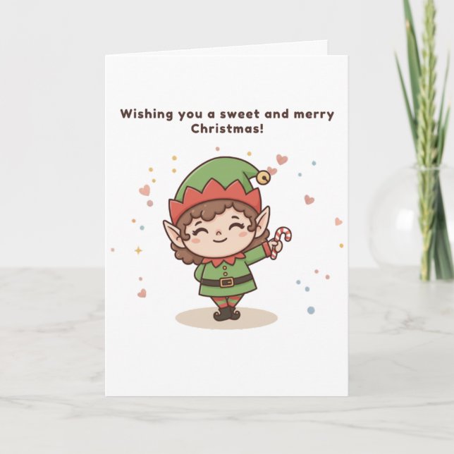 Carte Wishing You a Sweet and Merry Christmas (Devant)