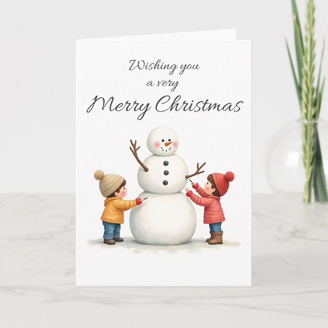 Carte Wishing You a Very Merry Christmas Blank  (Devant)