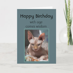 Carte With Age Comes Wisdom Happy Birthday Funny