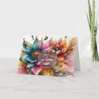 Carte With God All Things Are Possible Scripture Card