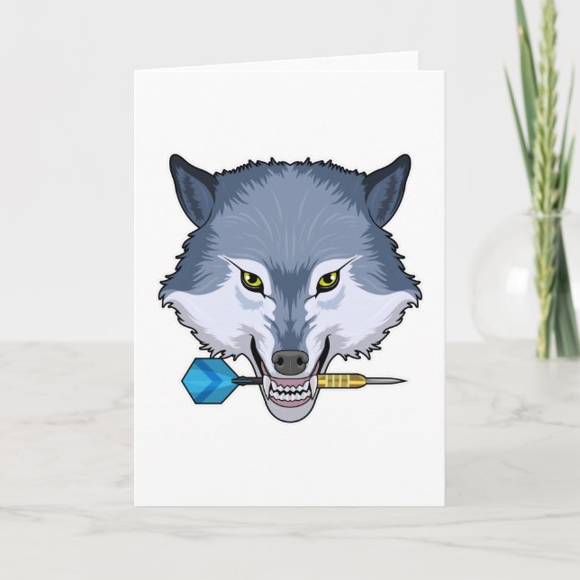 Carte Wolf aux fléchettes avec Dart (Devant)