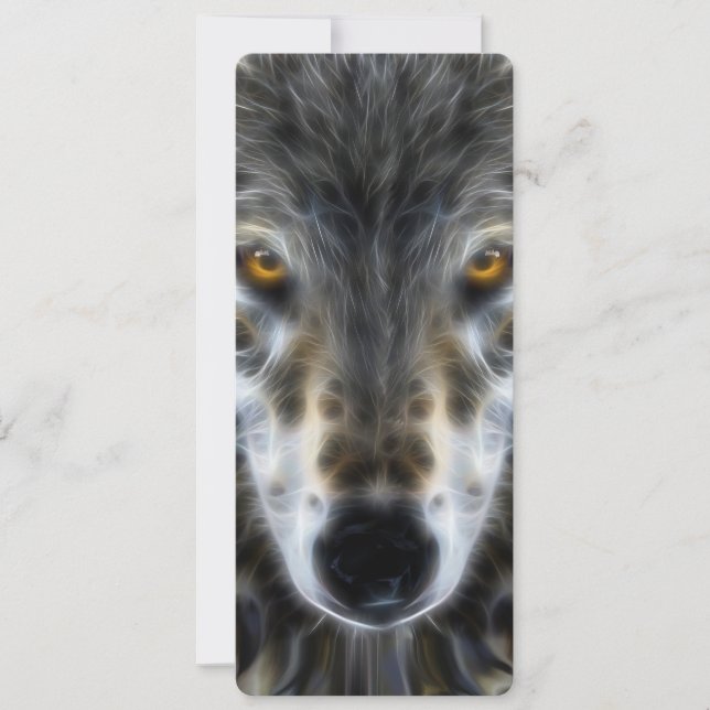 Carte Wolf Woodland Portrait inspirant (Devant)