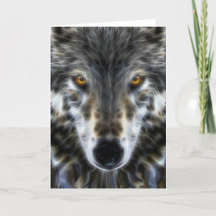 Carte Wolf Woodland Portrait inspirant
