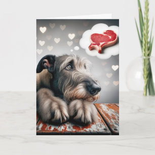 Carte Wolfhound irlandais rêve de Steak