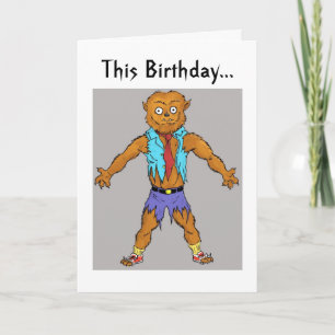 Carte Wolfman Birthday Wishes Card