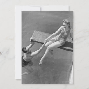 Carte Woman on diving board