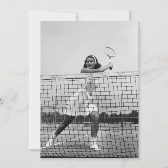 Carte Woman playing tennis (Devant)