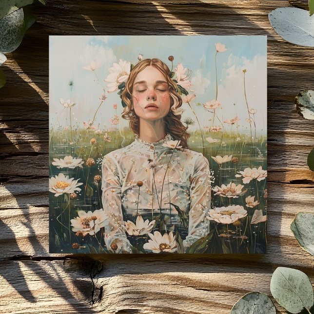 CARTE WOMAN WITH FLOWERS (Créateur téléchargé)