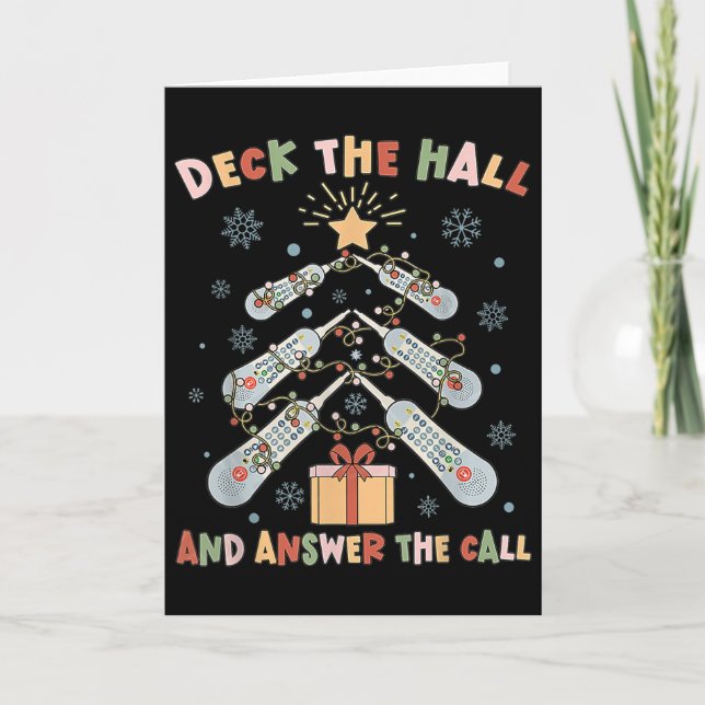 Carte Women Christmas Icu Nurse Call Light Telemetry Hea (Devant)