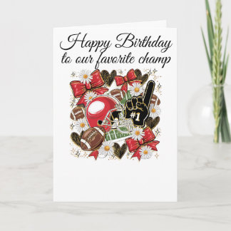 Carte women/girls football Folded Greeting Card