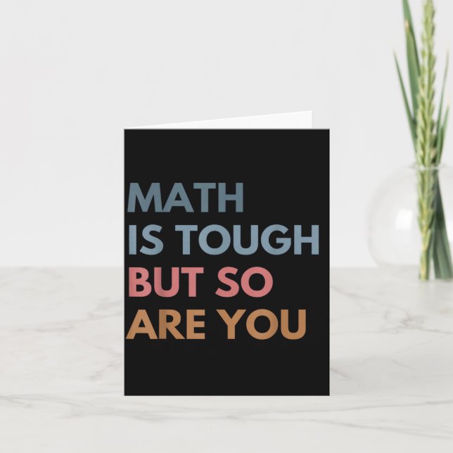 Carte Women Math Is Tough But So Are You Math Teacher Ma (Devant)