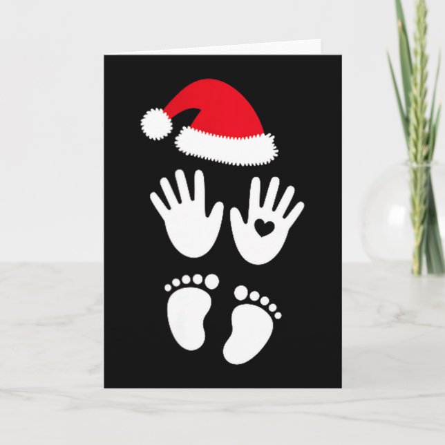 Carte Womens Baby Bump First Christmas  (Devant)