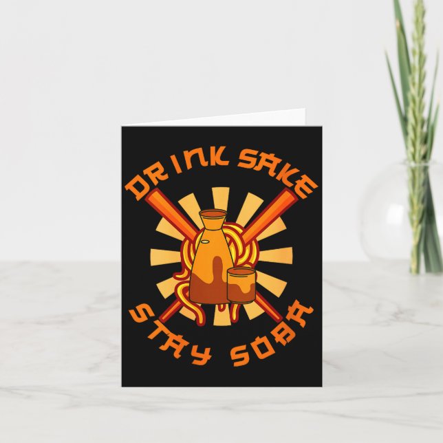 Carte Womens Drink Sake Stay Soba Funny Japanese Foodie  (Devant)