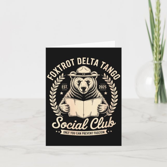 Carte Womens Foxtrot Delta Tango Social Club Only You Ca (Devant)