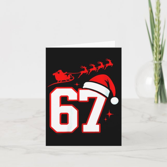 Carte Womens Funny Six Seven 67 Meme 6 7 Elf Santa Chris (Devant)