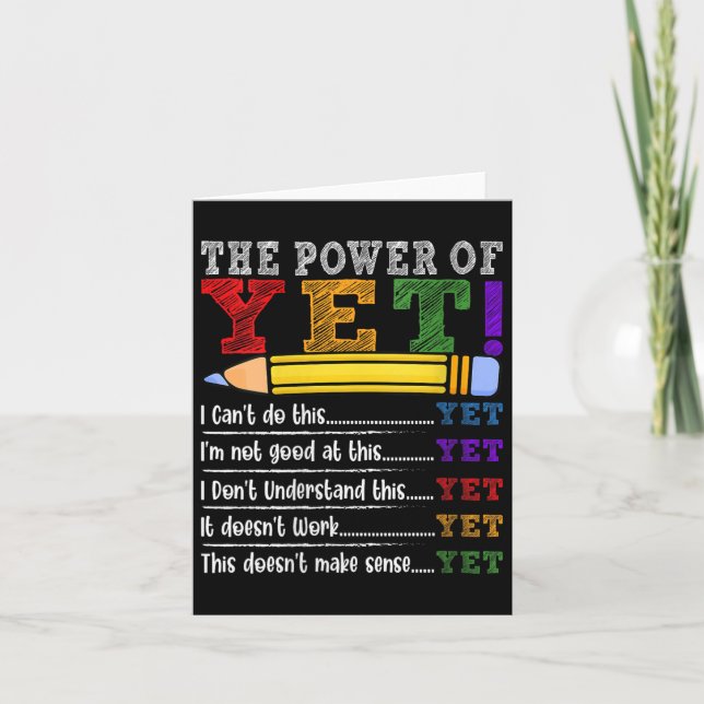 Carte Womens Growth Mindset Teacher Motivational Sitive  (Devant)
