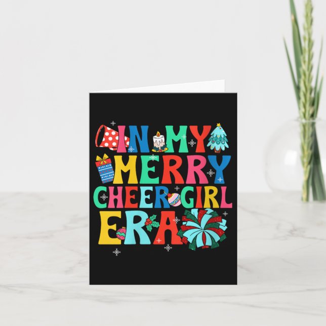 Carte Womens In My Merry Cheer Girl Era Christmas Cheerl (Devant)