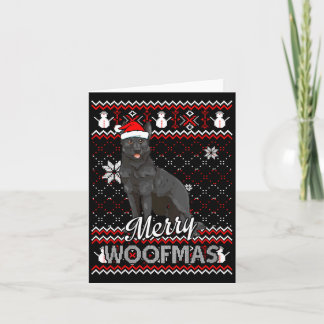 Carte Womens Merry Woofmas Black German Shepherd Dog San