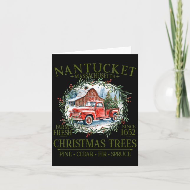 Carte Womens Nantucket Ma Farm Fresh Christmas Trees Gre (Devant)