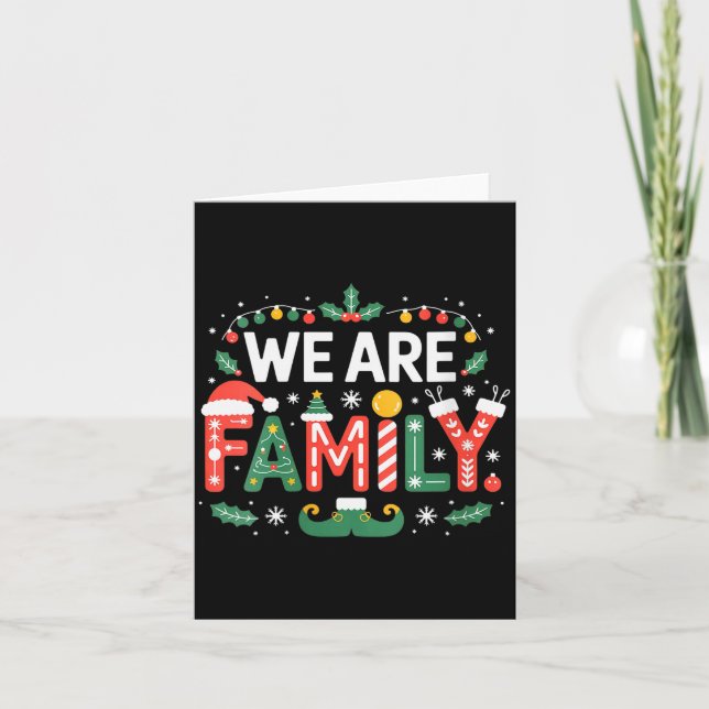 Carte Womens We Are Family Christmas 2025 Pajamas Funny  (Devant)