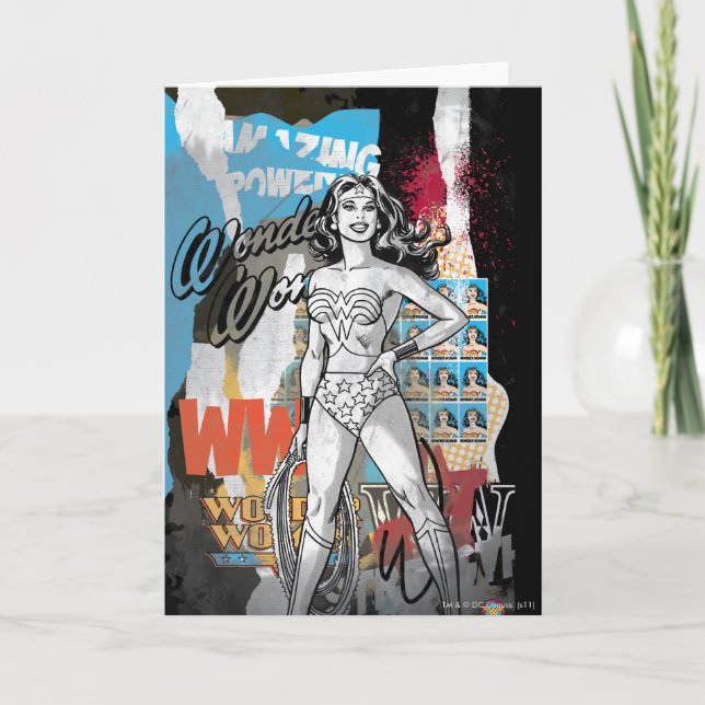 Carte Wonder Woman Collage 2 (Devant)