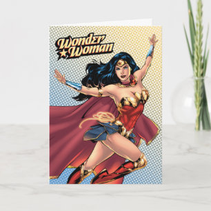 Carte Wonder Woman Portant Cape