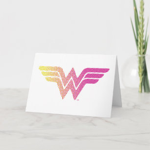 Carte Wonder Woman Yellow-rose demi-ton logo
