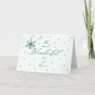 Carte Wonderful Snowflake Christmas Card