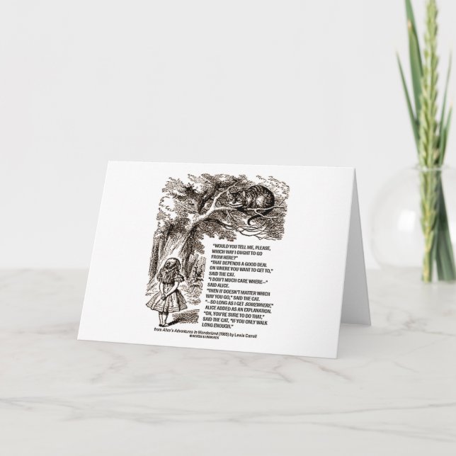 Carte Wonderland Quelle Voie Je Devrais Aller Citer (Devant)