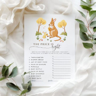 Carte Woodland Kangaroo Le Prix Est Bon Jeu De Bébé