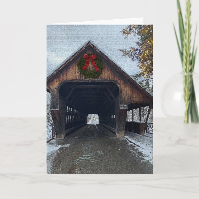 Carte Woodstock Vermont Snowy Holiday (Devant)