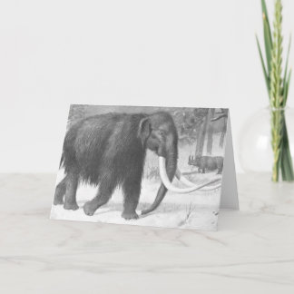 Carte Wooly Mammoth Antique Print