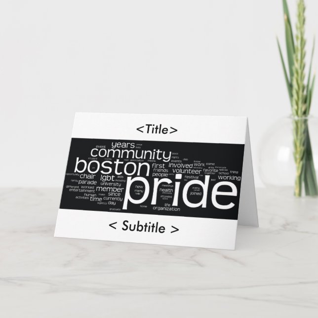 Carte Word Cloud Greeting (Devant)