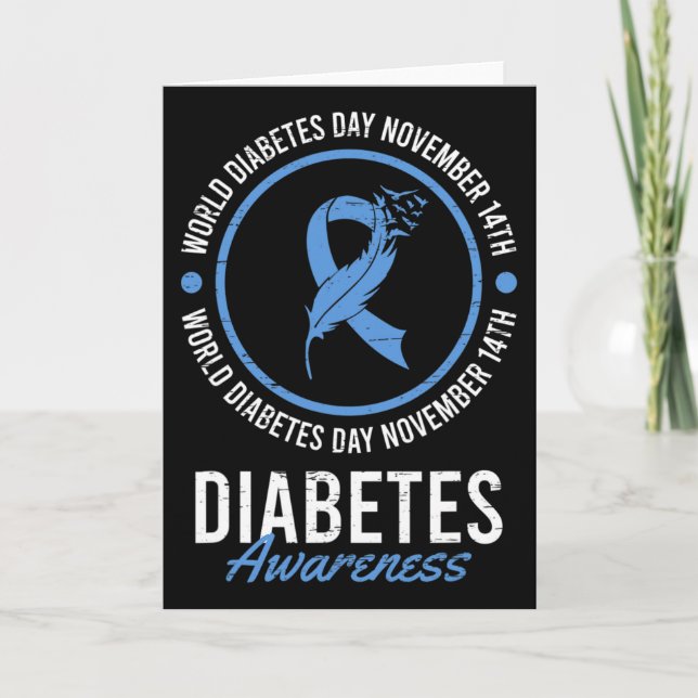 Carte World Diabetes Day November Disease Awareness Insu (Devant)