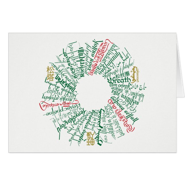 Carte World Word Wareath (Devant Horizontal)