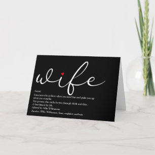 Carte World's Best Ever Wife Definition Chic Script