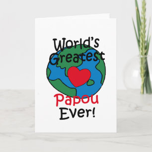 Carte World's Greatest Papou Heart