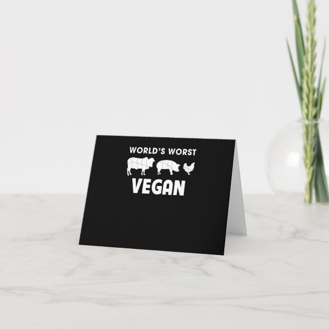 Carte World's Worst Vegan Meat Bbq Cow (Devant)