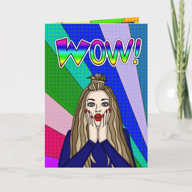 Carte Wouah, Girl You are Amazing, encouragament (Devant)