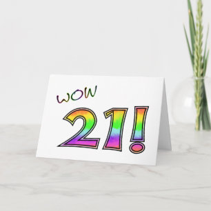 CARTE WOW 21E ANNIVERSAIRE