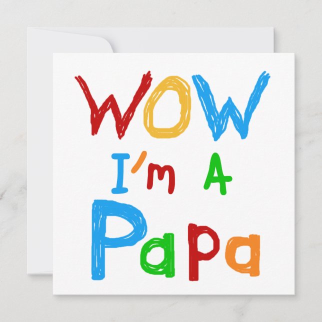 Carte Wow, je suis un Papa Tshirts et GIfts (Devant)