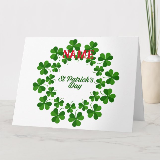 Carte Wreath de la Saint Patrick Thunder_Cove (Devant)