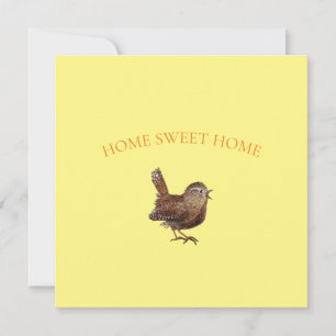 Carte Wren Bird (Troglodytes Troglodytes) chantant