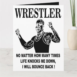 Carte Wrestler Inspirational Wrestling Salutation